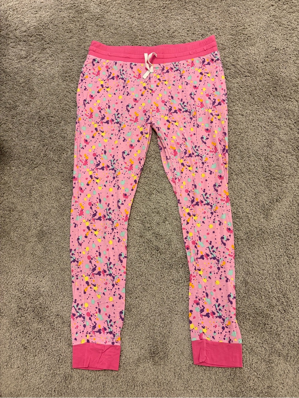 Little Sleepies Pink Splatter-Print Pajama Bottoms